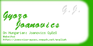 gyozo joanovics business card
