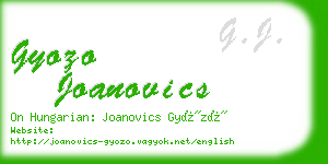 gyozo joanovics business card